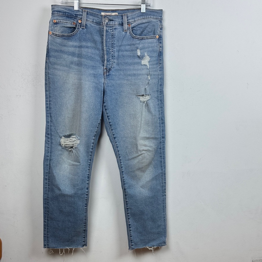 Levi's Light Blue Frayed Hem Jeans